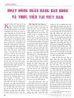 Hoạt động ngân hàng bán buôn và thực tiễn tại việt nam 