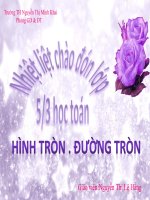 Bài giảng bài hình tròn và đường tròn toán 5 