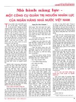 Mô hình năng lực một công cụ quản trị nguồn nhân lực của ngân hàng nhà nước việt nam 