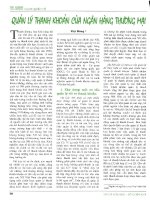 Quản lý thanh khoản của ngân hàng thương mại 