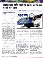 Công nghiệp phần mềm thế giới và xu thế phát triển ở việt nam 