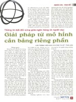 Thông tin bất đối xứng giữa ngân hàng và người vay giải pháp từ mô hình cân bằng riêng phần 