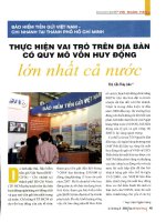 Bảo hiểm tiền gửi việt nam   chi nhánh tại tp  hồ chí minh thực hiện vai trò trên địa bàn có quy mô vốn huy động lớn nhất cả nước 