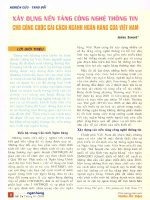 Xây dựng nền tảng công nghệ thông tin cho công cuộc cải cách ngành ngân hàng của việt nam 