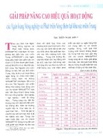 Giải pháp nâng cao hiệu quả hoạt động của ngân hàng nông nghiệp và phát triển nông thôn tại khu vực miền trung 