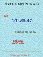 Bài giảng bài giới hạn của hàm số giải tích 11 (4) 