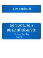 Bài giảng bài bất đẳng thức đại số 10 (3) 