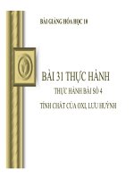 Bài giảng bài thực hành tính chất của oxi, lưu huỳnh hóa học 10 (5) 
