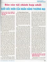 Báo cáo tài chính hợp nhất dưới góc nhìn của ngân hàng thương mại 