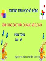Bài giảng toán lớp 5 hàng của số thập phân, đọc và viết số thập phân (1) 