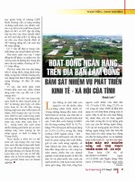 Hoạt động ngân hàng trên địa bàn lâm đồng bám sát nhiệm vụ phát triển kinh tế   xã hội của tỉnh 