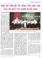 Một số vấn đề về công tác đào tạo cán bộ tín dụng nhân dân 