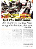 Triển vọng thu hút và tác động hai mặt của vốn nước ngoài đến phát triển của việt nam trong bối cảnh lạm phát cao 