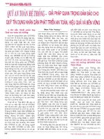 Quỹ an toàn hệ thống giải pháp quan trọng đảm bảo cho quỹ tín dụng nhân dân phát triển an toàn, hiệu qủa và bền vững 