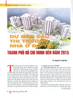 Dự báo cầu thị trường nhà ở đô thị thành phố hồ chí minh đến năm 2015 