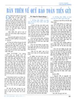 Bàn thêm về quỹ bảo hiểm tiền gửi 