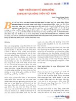 Phát triển kinh tế cộng đồng cho khu vực nông thôn việt nam 