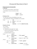 Đề cương ôn thi Tiếng Anh học kỳ II lớp 10