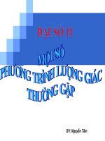 Bài giảng bài một số phương trình lượng giác thường gặp đại số 11 (4) 