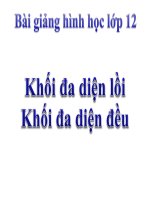 Bài giảng bài khối đa diện lồi   khối đa diện đều hình học 12 (3) 