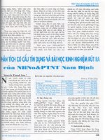 Phân tích cơ cấu tín dụng và bài học kinh nghiệm rút ra của NHNoPTNT nam định 