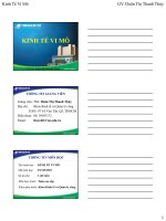 Bài giảng Kinh tế vi mô  GV. Doãn Thị Thanh Thủy