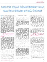 Thanh toán ròng và khả năng ứng dụng tại các ngân hàng thương mại nhà nước ở việt nam 