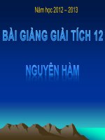 Bài giảng bài nguyên hàm giải tích 12 (9) 