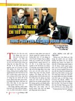 Đánh giá tổng thể chỉ tiêu tài chính trong phân loại tài chính doanh nghiệp 