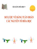 Bài giảng bài sơ lược bảng tuần hoàn các nguyên tố hóa học hóa học 9 (8) 