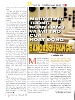 Marketing trong ngân hàng và vai trò của hoạt động bancassurance 