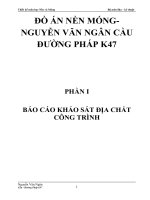ĐỒ án nền MÓNG NGUYỄN văn NGÂN cầu ĐƯỜNG PHÁP k47