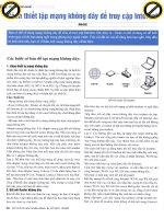 Cách thiết lập mạng không dây để truy cập internet 