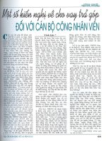 Một số kiến nghị về cho vay trả góp đối với cán bộ công nhân viên 