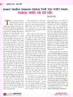 Phát triển thanh toán thẻ tại việt nam thách thức và cơ hội 