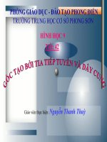 Bài giảng bài góc tạo bởi tia tiếp tuyến và dây cung hình học 9 (3) 