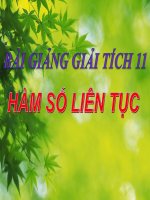 Bài giảng bài hàm số liên tục giải tích 11 (2) 
