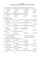 Bài tập Tiếng Anh theo chủ đề Association of Southeast Asian Nations