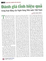 Đánh giá tính hiệu quả trong hoạt động của ngân hàng nhà nước việt nam 