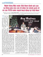 Ngân hàng nhà nước việt nam đánh giá cao sự đóng góp của các tổ chức tài chính quốc tế và các TCTD nước ngoài hoạt động tại việt nam 