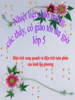 Bài giảng bài diện tích xung quanh và diện tích toàn phần của hình lập phương toán 5 (2) 