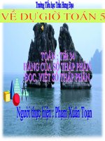 Bài giảng toán lớp 5 hàng của số thập phân, đọc và viết số thập phân (7) 