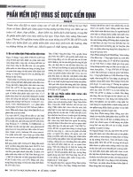 Phần mềm diệt virus sẽ được kiểm định 