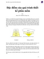 Đặc điểm của quá trình thiết kế phần mềm 