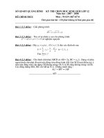 Đề thi chọn học sinh giỏi lớp 12 môn toán