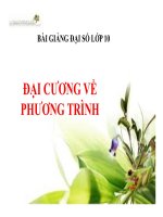 Bài giảng bài đại cương về phương trình đại số 10 (3) 