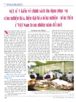 Một số ý kiến về chính sách tín dụng phục vụ công nghiệp hóa, hiện đại hóa nông nghiệp nông thôn ở việt nam trong những năm đổi mới 