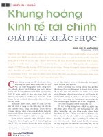 Khủng hoảng kinh tế tài chính giải pháp khắc phục 