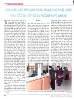 Nhu cầu vốn tín dụng ngân hàng cho phát triển kinh tế ở hà tây có xu hướng tăng nhanh 