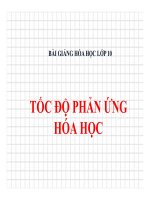Bài giảng bài tốc độ phản ứng hóa học hóa học 10 (5) 